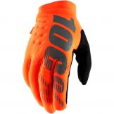 100% Brisker Motocross Handschuhe Fluororange