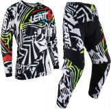 Leatt 2024 3.5 Jugend Motocross-Ausrüstung Zebra Schwarz / Weiß
