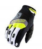 Kenny 2024 Sicherheits-Motocross Handschuhe Schwarz / Grau / Fluoreszierendes Gelb