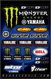 D'Cor Universal-Aufkleberblatt Yamaha Monster