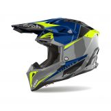 Airoh 2023 Aviator 3 Push Motocross Helm Grau / Blau Größe L