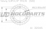 Esjot Aluminium-Kettenrad für Honda CR125 1984–2007, CR250 1984–2007, CRF250R 2004–2023, CR450R 2002–2023