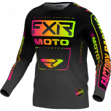 FXR 2024 Clutch MX Motocross Trikot Sherbert Schwarz / Fluor-Gelb / Orange / Pink