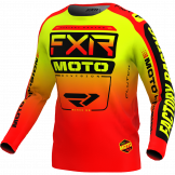 FXR 2024 Clutch MX Motocross Trikot Inferno Orange / Fluoreszierendes Gelb / Schwarz