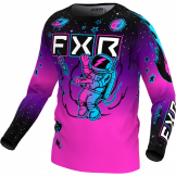 FXR 2024 Clutch MX Jugend Motocross Trikot Galactic Schwarz / Lila / Pink / Blau