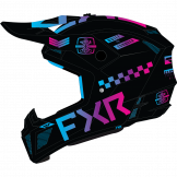 FXR 2024 Clutch Gladiator Motocross Helm Candy Schwarz / Blau / Pink