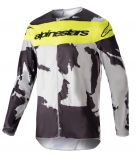 Alpinestars 2023 Racer Tactical Motocross Trikot Grau / Camo / Fluor-Gelb