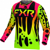 FXR 2024 Podium MX Motocross Trikot Frogger Schwarz / Pink / Fluoreszierendes Gelb