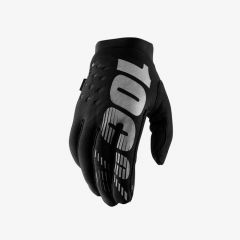 100% Brisker Motocross Handschuhe für Jugendliche, Schwarz / Grau