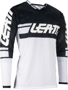 Leatt 2024 Moto 4.5 X-Flow Motocross Trikot Weiß / Schwarz