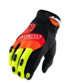 Kenny 2024 Sicherheits-Motocross Handschuhe Schwarz / Rot / Orange