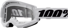 100% 2023 Herbst Strata 2 Jugend Motocross-Brille Weiß (Linse: Klar)