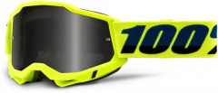 100% 2022 Accuri 2 Sand Motocross-Brille Fluor-Gelb (Linse: Grauer Rauch)