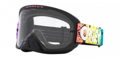 Oakley 2024 O Frame 2.0 Pro Splatter Motocross-Brille Schwarz / Pink (Gläser: Klar)