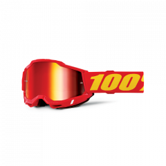100% 2023 Herbst Accuri 2 Motocross-Brille Rot (Gläser: Mirror Red)