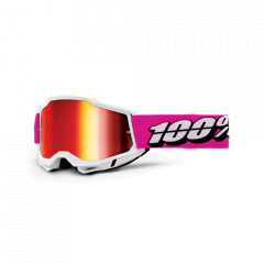 100% 2023 Herbst Accuri 2 Motocross-Brille Roy White (Gläser: Mirror Red)