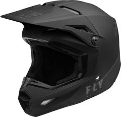 Fly Racing 2024 Kinetic Jugend Motocross Helm, einfarbig, mattschwarz