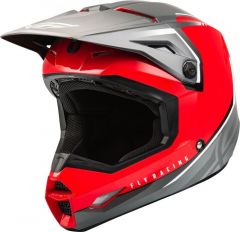 Fly Racing 2024 Kinetic Vision Jugend Motocross Helm Rot / Grau