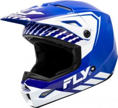 Fly Racing 2024 Kinetic Menace Jugend Motocross Helm Blau / Weiß