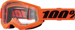 100% 2023 Herbst Strata 2 Jugend Motocross-Brille Fluor Orange (Linse: Klar)