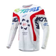 Alpinestars 2024 Racer Hana Motocross Trikot Weiß / Rot, Größe XL