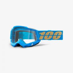 100% 2021 Accuri 2 Waterloo Motocross-Brille Blau/Gold (Linse: Klar)